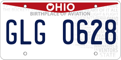 OH license plate GLG0628