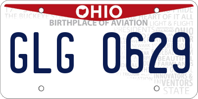 OH license plate GLG0629