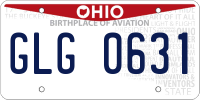 OH license plate GLG0631