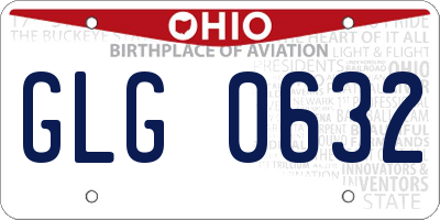 OH license plate GLG0632