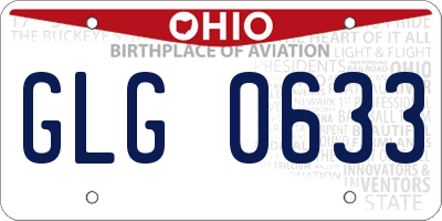 OH license plate GLG0633