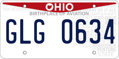 OH license plate GLG0634