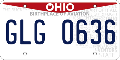 OH license plate GLG0636