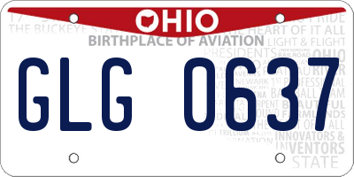 OH license plate GLG0637