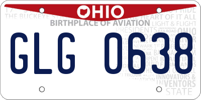 OH license plate GLG0638