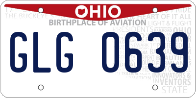 OH license plate GLG0639