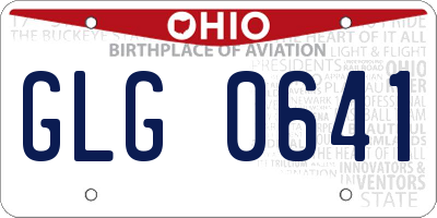 OH license plate GLG0641