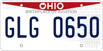 OH license plate GLG0650
