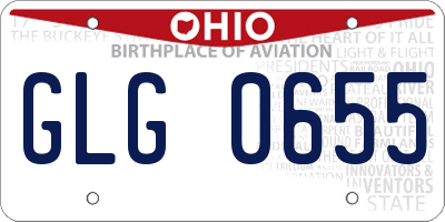 OH license plate GLG0655