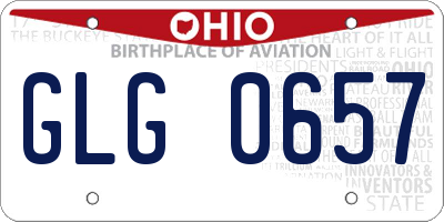 OH license plate GLG0657