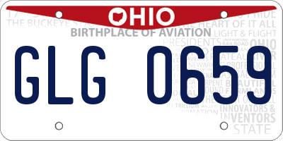 OH license plate GLG0659