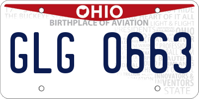 OH license plate GLG0663