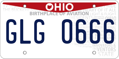 OH license plate GLG0666