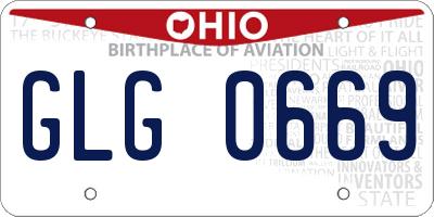 OH license plate GLG0669