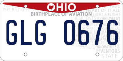 OH license plate GLG0676