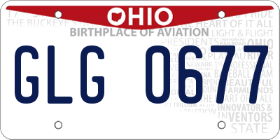 OH license plate GLG0677