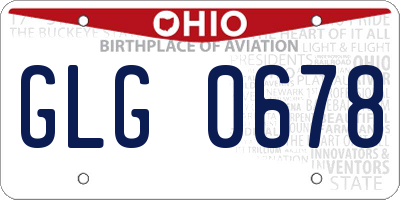 OH license plate GLG0678