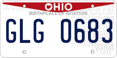 OH license plate GLG0683
