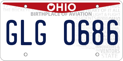 OH license plate GLG0686