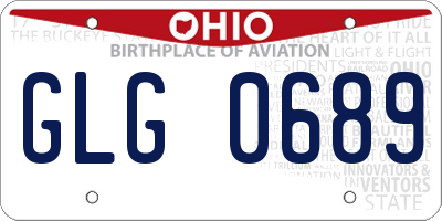 OH license plate GLG0689