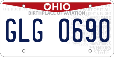 OH license plate GLG0690