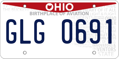 OH license plate GLG0691