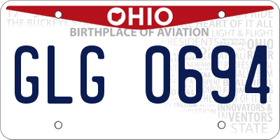 OH license plate GLG0694