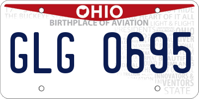 OH license plate GLG0695