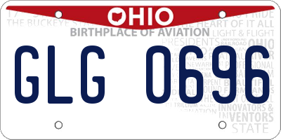 OH license plate GLG0696
