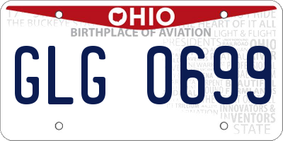 OH license plate GLG0699