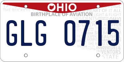 OH license plate GLG0715