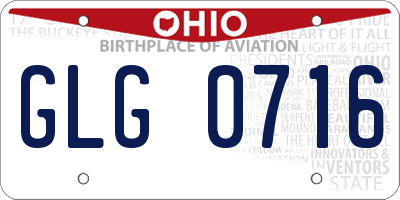 OH license plate GLG0716