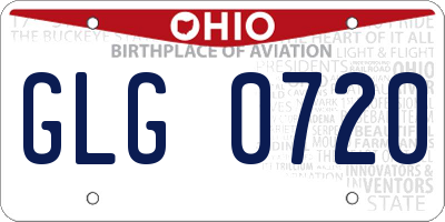 OH license plate GLG0720