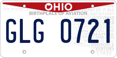 OH license plate GLG0721