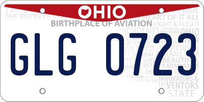 OH license plate GLG0723