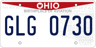 OH license plate GLG0730