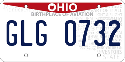 OH license plate GLG0732