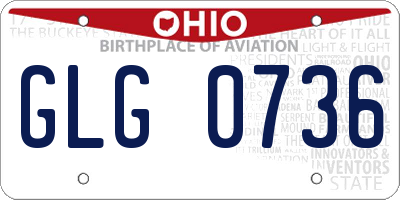 OH license plate GLG0736