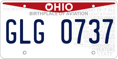 OH license plate GLG0737