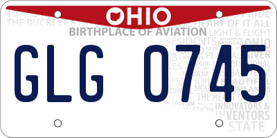 OH license plate GLG0745