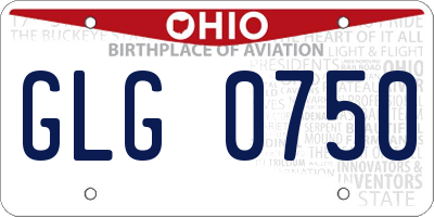 OH license plate GLG0750