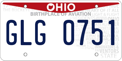 OH license plate GLG0751