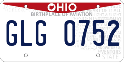 OH license plate GLG0752