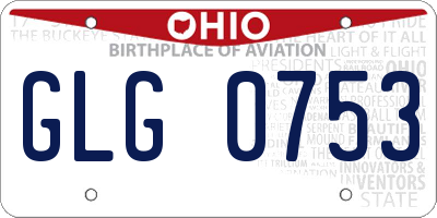 OH license plate GLG0753