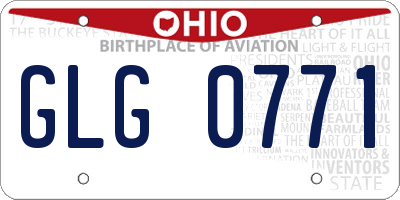 OH license plate GLG0771