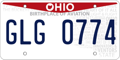 OH license plate GLG0774