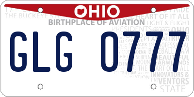 OH license plate GLG0777
