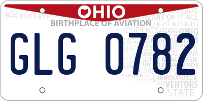 OH license plate GLG0782