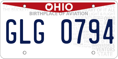 OH license plate GLG0794