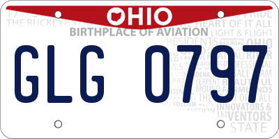 OH license plate GLG0797